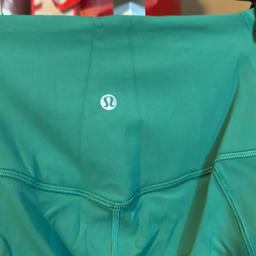 NWT Lululemon Align High Rise Pant 25” Side Pockets Sz 4 Cascadia Green Peloton - Picture 2 of 5